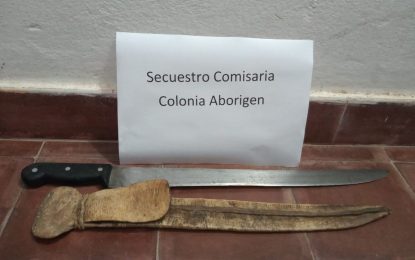 Colonia Aborigen A MANO ARMADA INTENTÓ ROBAR A UNA MUJER, LOS AGENTES LO DETUVIERON