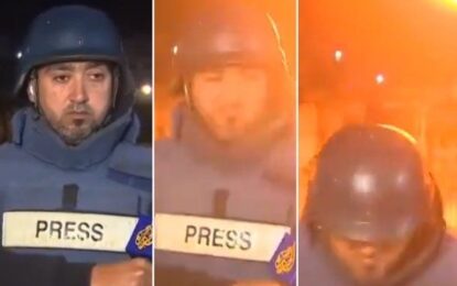 Un periodista captó en vivo el bombardeo de Israel a un hospital de Gaza