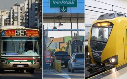 Aumenta el transporte público en la Ciudad: cuánto costarán el colectivo, el subte y los peajes