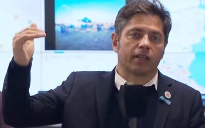 Temporal: Axel Kicillof cruzó al Gobierno de Javier Milei por dejar «1000 obras sin terminar» en Buenos Aires