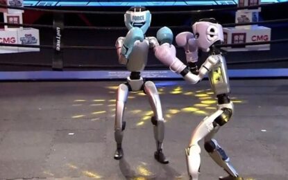 Robots humanoides deslumbran en el primer torneo oficial de boxeo en China