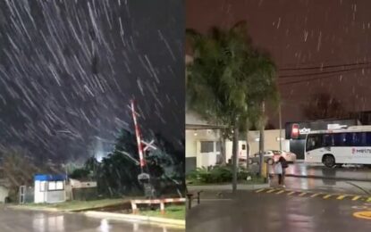 Caída de nieve en Buenos Aires: se cumplió el pronóstico del SMN