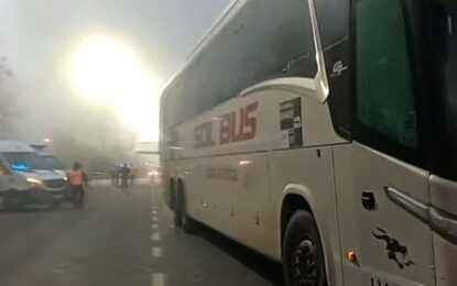 Operativo anti marcha en la autopista Riccheri: requisan micros que van a Plaza de Mayo por Cristina Kirchner