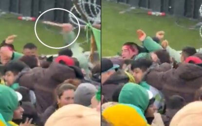 Locura en Mar del Plata: la barra de Aldosivi a los facazos tumberos en plena popular durante el partido con Newell’s