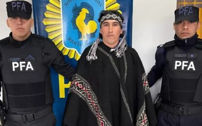 Se entregó en Chubut un dirigente mapuche que estaba prófugo por la toma en el Parque Nacional Los Alerces