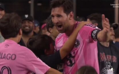 Lionel Messi, el tierno festejo con sus hijos y la jugada de superhéroe que desafió las leyes de la física en la victoria del Inter Miami vs Orlando