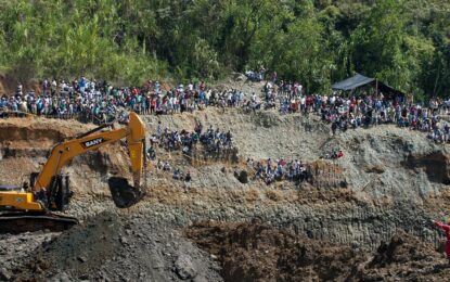 Se derrumbó una mina de oro en Colombia y tratan de rescatar a siete mineros atrapados: «Necesitamos un milagro»
