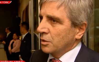 Luis Caputo confirmó que habrá un anuncio del secretario del Tesoro de Estados Unidos: «Hablamos de alguna cifra específica»