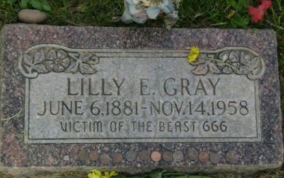 Lilly Gray, víctima de la bestia, descansa en la tumba más misteriosa del mundo