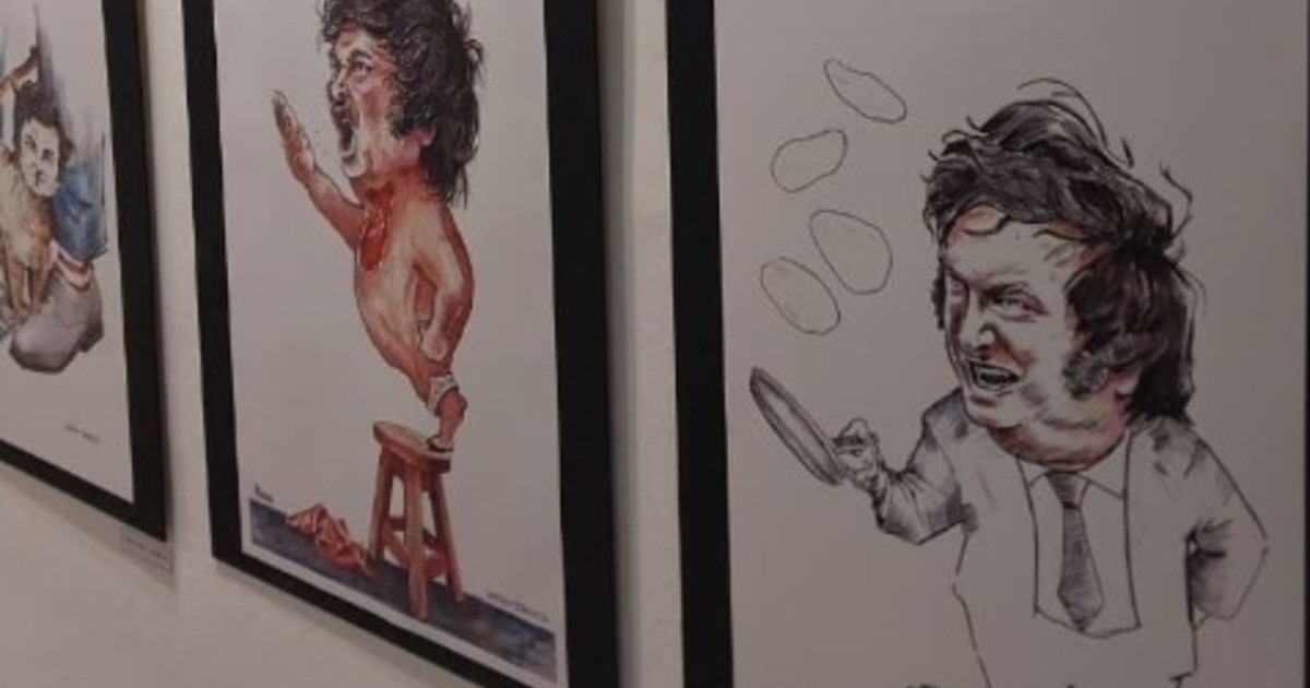 polemica-muestra-de-caricaturas-en-el-concejo-deliberante-de-santa-rosa:-advierten-sobre-imagenes-antisemitas-y-con-burlas-hacia-el-presidente