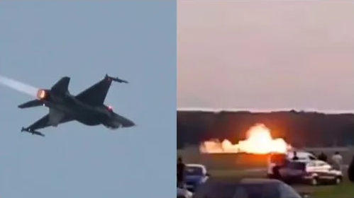 tragedia-en-el-dubai:-un-avion-de-combate-se-estrello-durante-una-exhibicion-y-murio-el-piloto