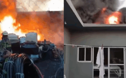 Tensión en La Plata: se incendió un depósito y evacuaron a los vecinos por el avance del fuego.