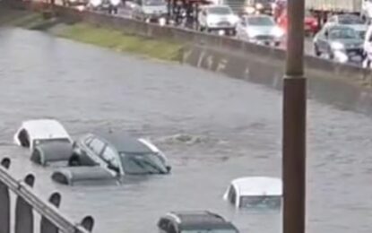 Autos bajo el agua en la Panamericana, calles inundadas y árboles caídos: los videos de la tormenta en el AMBA