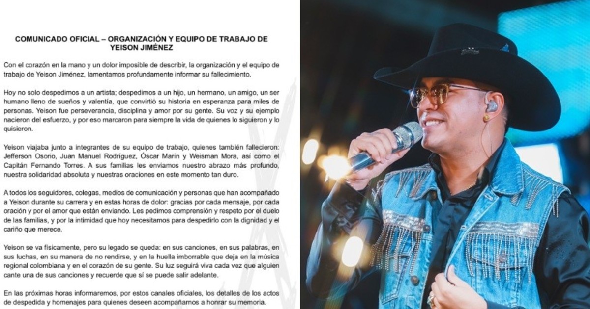 el-comunicado-que-publico-el-equipo-de-yeison-jimenez,-el-cantante-colombiano-que-murio-en-un-accidente-aereo