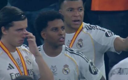 El «espaldazo» del Real Madrid: Kylian Mbappé boicoteó el pasillo al Barcelona campeón de la Supercopa de España