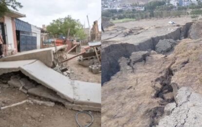 Comodoro Rivadavia: las impactantes fotos de los destrozos que dejó el desplazamiento del cerro Hermitte