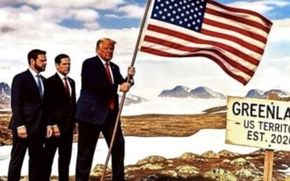 Donald Trump publicó una provocadora foto hecha con IA que lo muestra conquistando Groenlandia en la previa de Davos