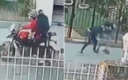 Brutal ataque en Merlo: le robaron la moto, lo siguieron y terminó a las trompadas con el ladrón