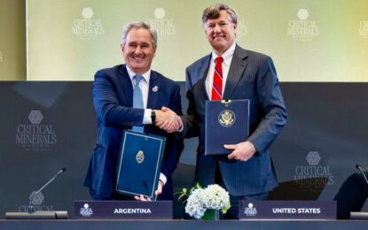 Argentina firmó un acuerdo con Estados Unidos sobre minerales críticos