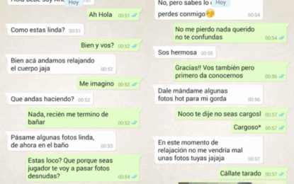 Se filtraron chats de Emilia Mernes con el futbolista Andrés Cubas y crece la polémica en redes