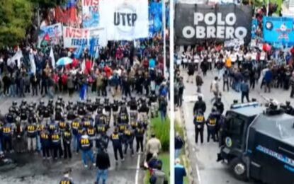 Tensión e incidentes en el Puente Pueyrredón por una protesta de piqueteros por el cierre del programa «Volver al Trabajo»