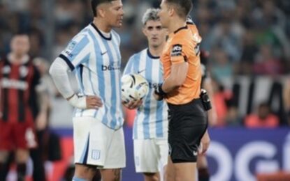 La dura sanción para Marcos Rojo tras la catarata de insultos al árbitro Zunino en el clásico de Racing vs River