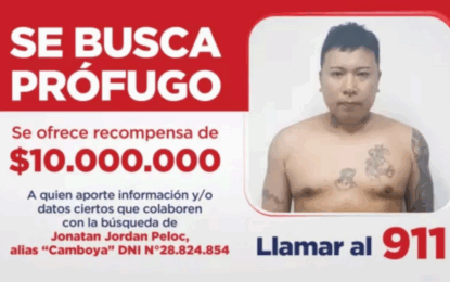Recompensa de 10 millones por captura de “Camboya”, fugado en Salta