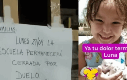 Murió niña de 6 años tras accidente en escuela de Rosario