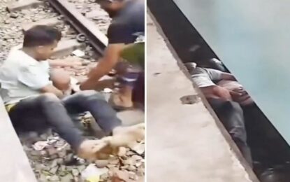 Un padre cubrió con su cuerpo a su hijo de dos años que cayó bajo un tren en marcha