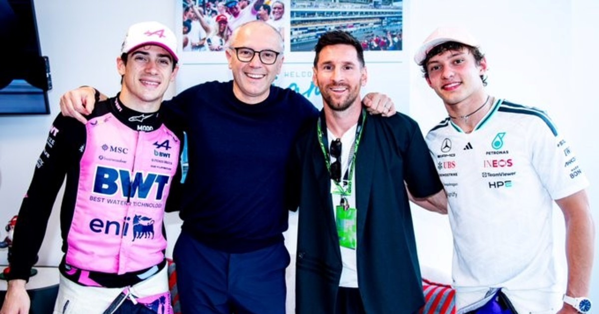 messi,-el-talisman-del-gran-premio-de-miami:-asi-fueron-sus-encuentros-con-el-ganador-antonelli-y-con-colapinto-que-logro-su-mejor-actuacion-en-la-formula-1