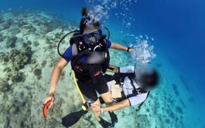 Una influencer denunció que fue abusada por un instructor de buceo debajo del agua y publicó el video de la inmersión