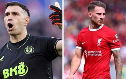 Dibu Martínez vs Mac Allister: duelo argentino con la clasificación a la próxima Champions League como premio