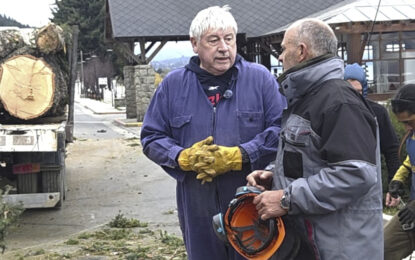 El intendente de Bariloche agarró una motosierra y cortó los históricos pinos de la Costanera: «Tenemos que mostrar nuestro lago»