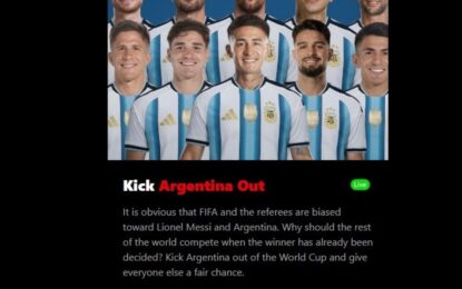 Más de 5 millones de personas firmaron una petición que exige la exclusión de Argentina del Mundial