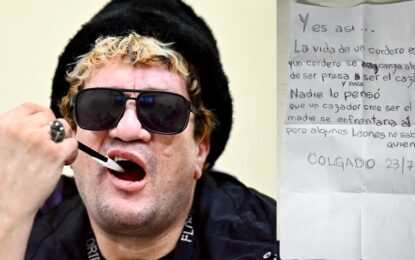 «La vida de un cordero es así»: el texto que escribió «Pity» Álvarez en un papel durante el juicio en su contra