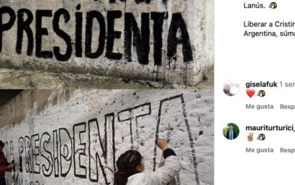 Polémica en un municipio de La Cámpora: un funcionario del distrito presentó una denuncia penal por las pintadas a favor de “Cristina Libre”
