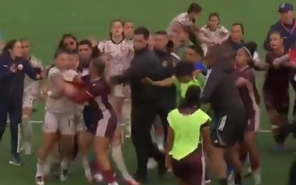 Venezuela le ganó a Chile la final femenina del fútbol en los Juegos Suramericanos 2026 y terminaron en una batalla campal