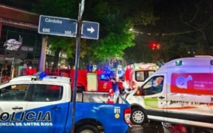 Paraná: se derrumbó el entrepiso de un bar durante un cumpleaños y hay al menos 15 heridos