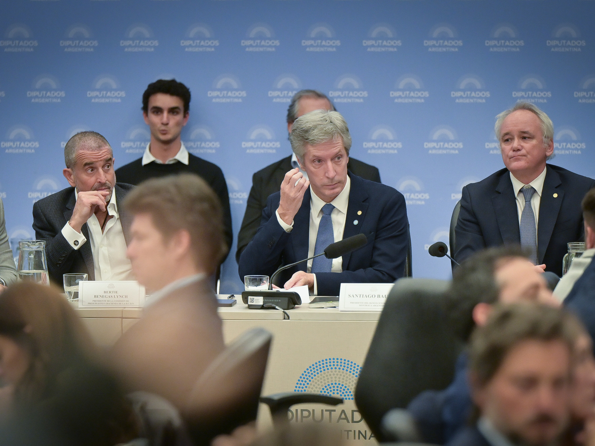Santiago Bausili durante una presentación en Diputados.