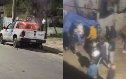 Batalla campal en Quilmes: una joven murió baleada, incendiaron un patrullero y hay dos policías detenidas